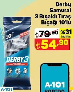 DERBY SAMURAİ 3 BIÇAKLI TIRAŞ BIÇAĞI DERBY SAMURAİ 3 BIÇAKLI TIRAŞ BIÇAĞI